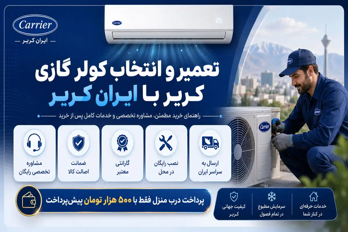 تعمیر و انتخاب کولر گازی کریر با ایران کریر